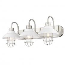  3320-BA3 PW-WHT - Lana 3 Light Bath Vanity in Pewter with Matte White Shade